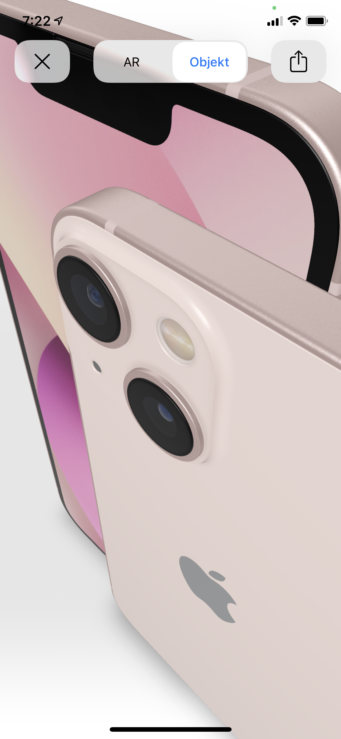 blue iphone 5 back view