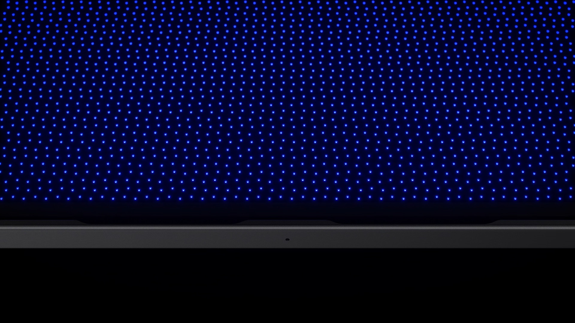 blue led dots close up