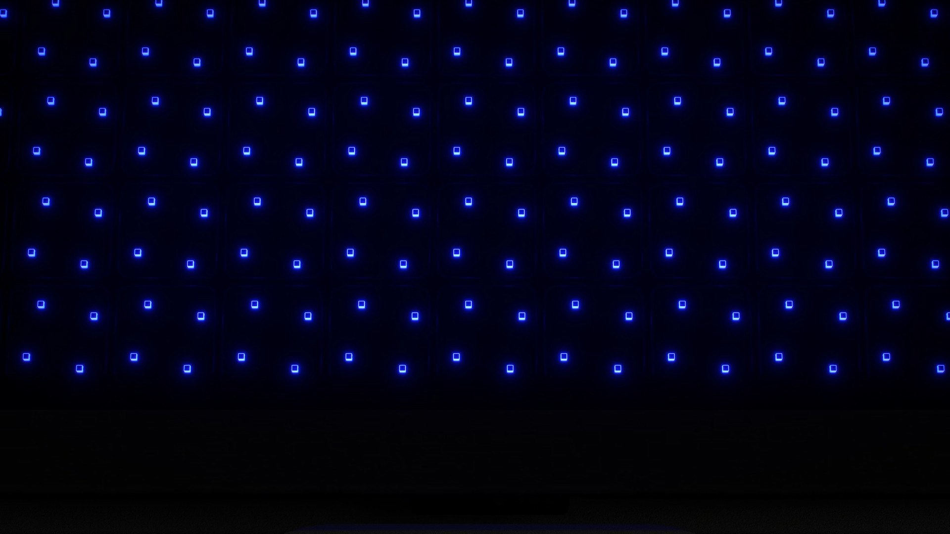 blue led grid pattern