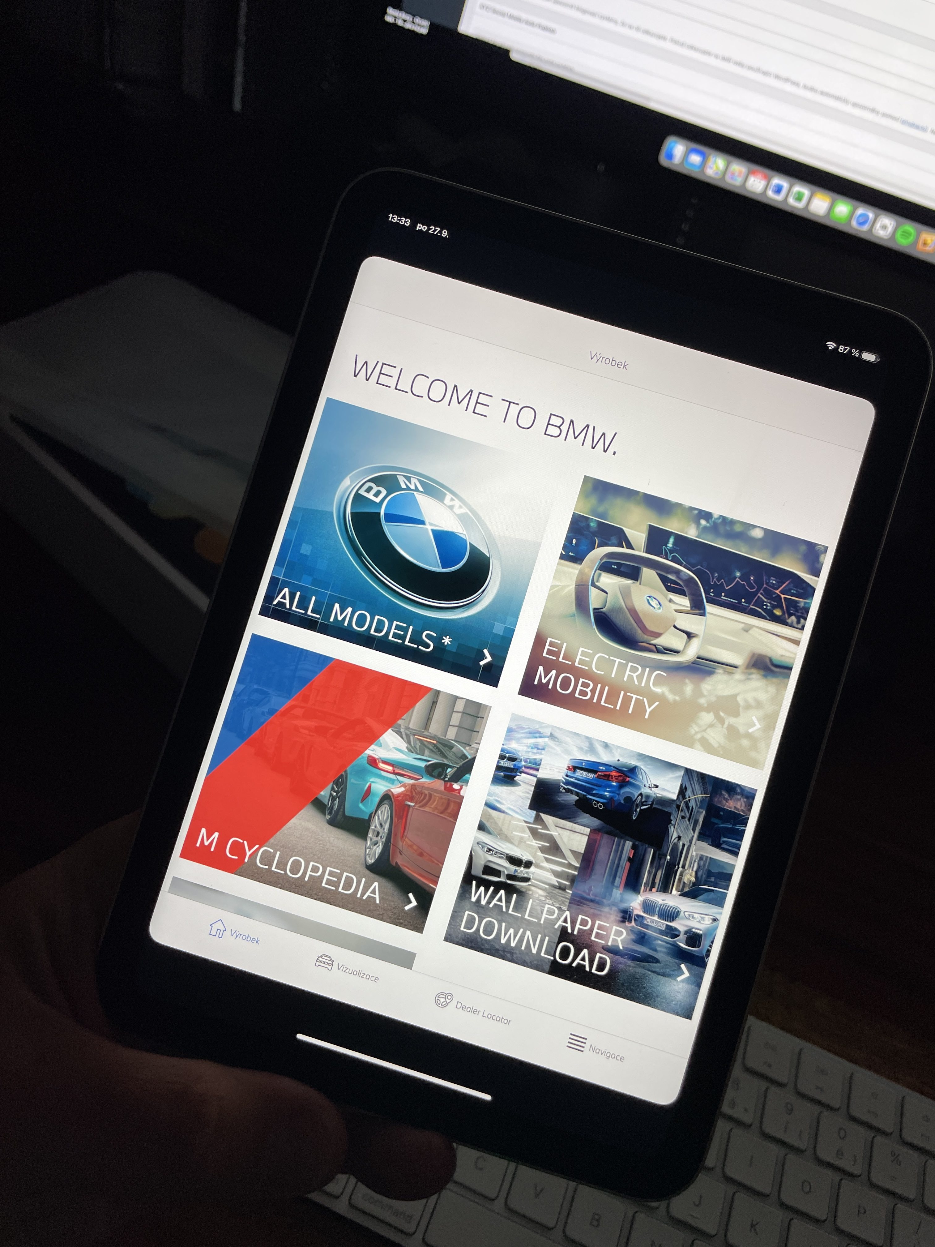 bmw app vertical view