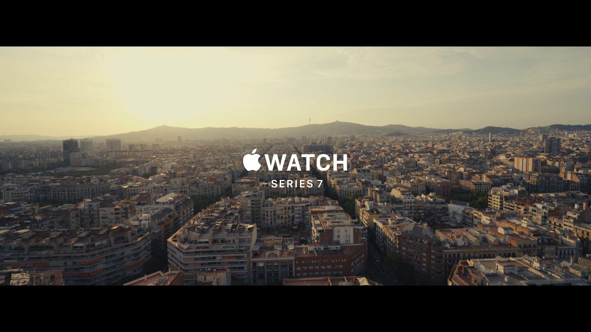 cityscape with smartwatch logo