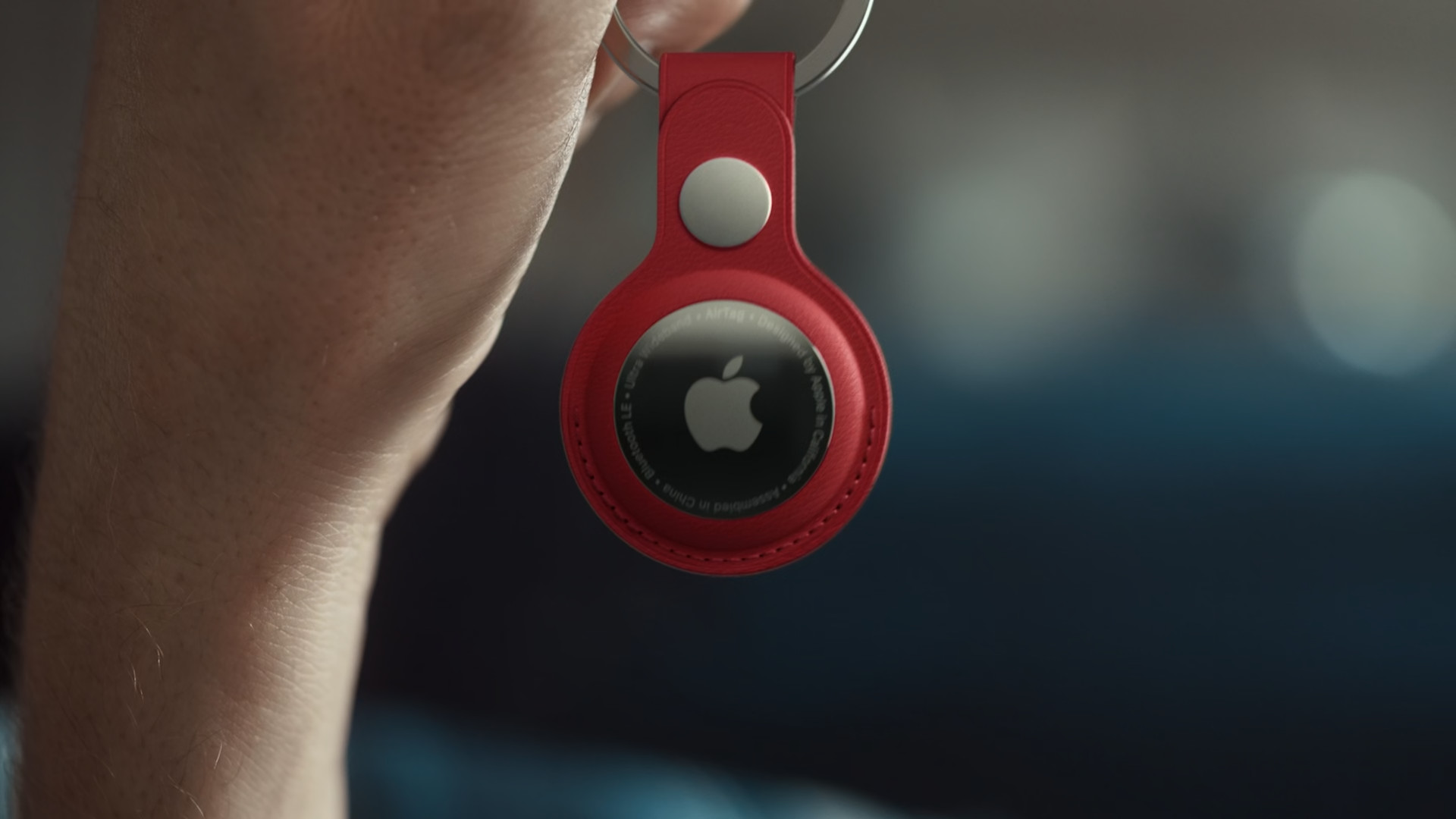 close up of tracker in red holder