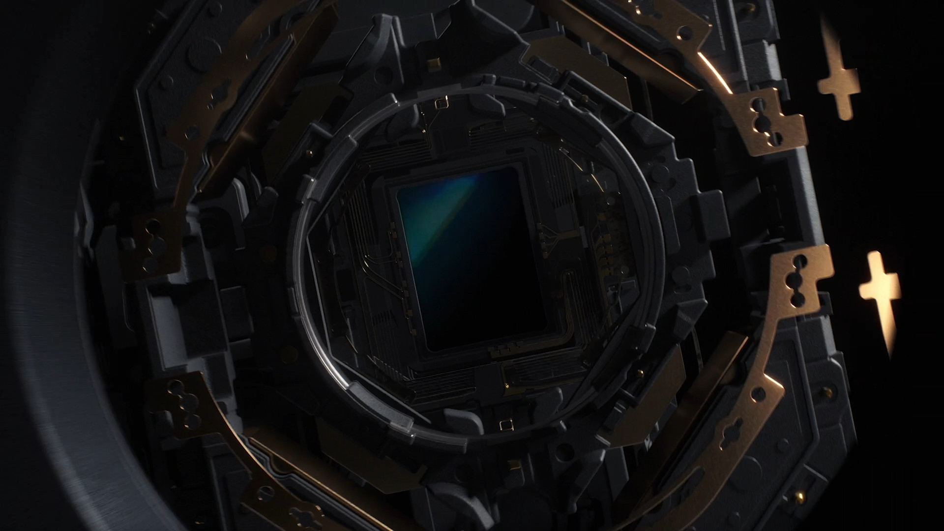 closeup camera sensor