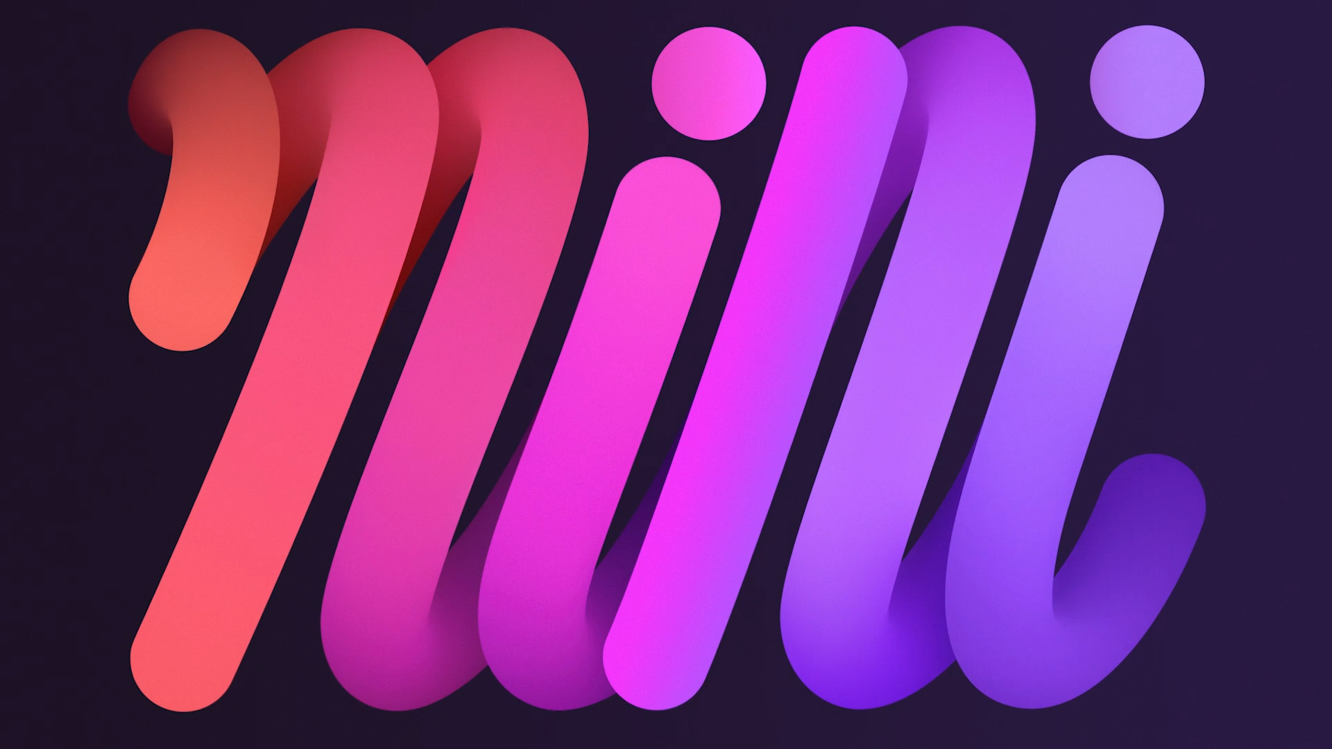 colorful 3d text mini