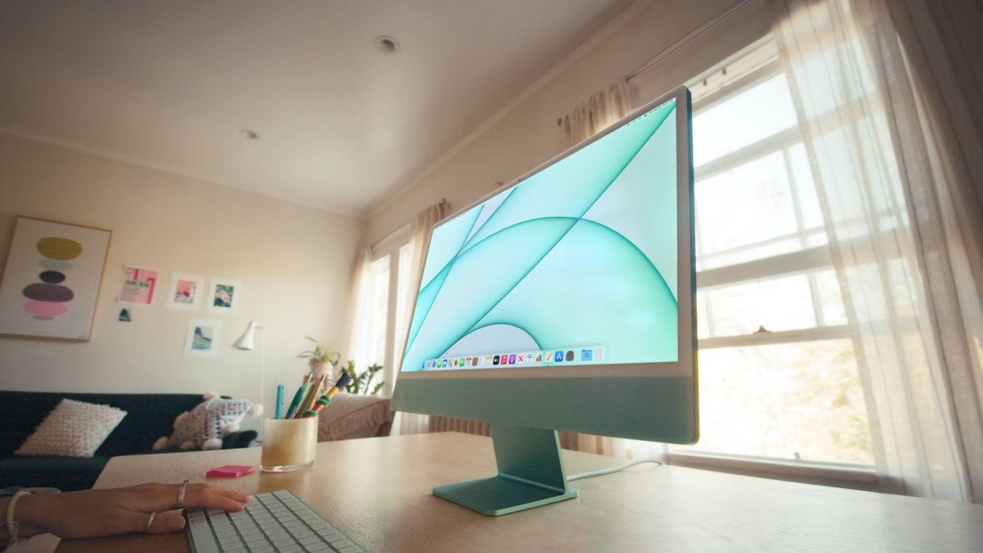 desktop monitor in room