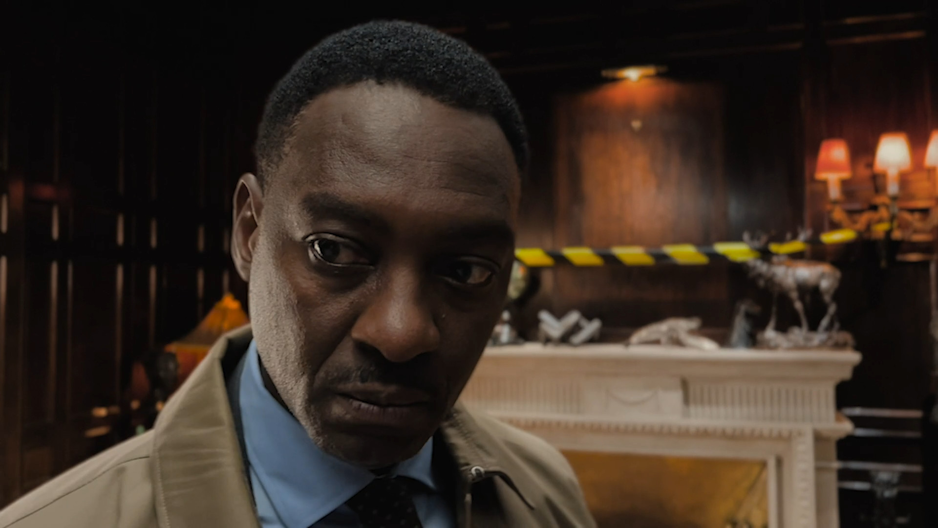 detective scene close up