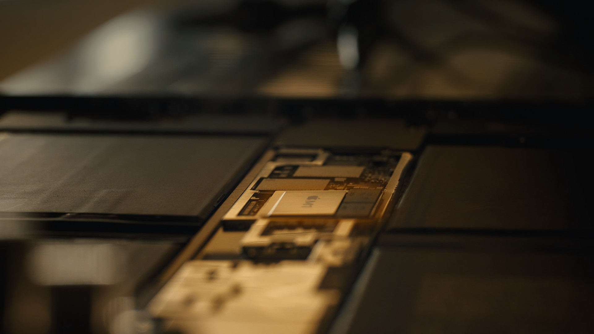 device internal components closeup