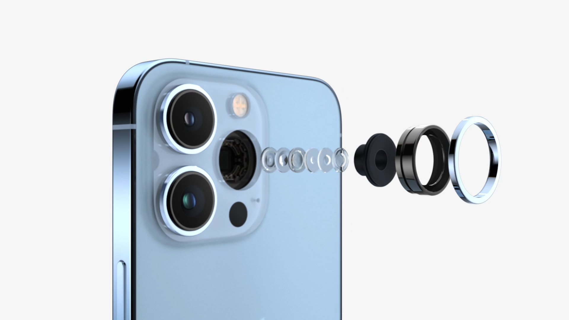 exploded view smartphone camera