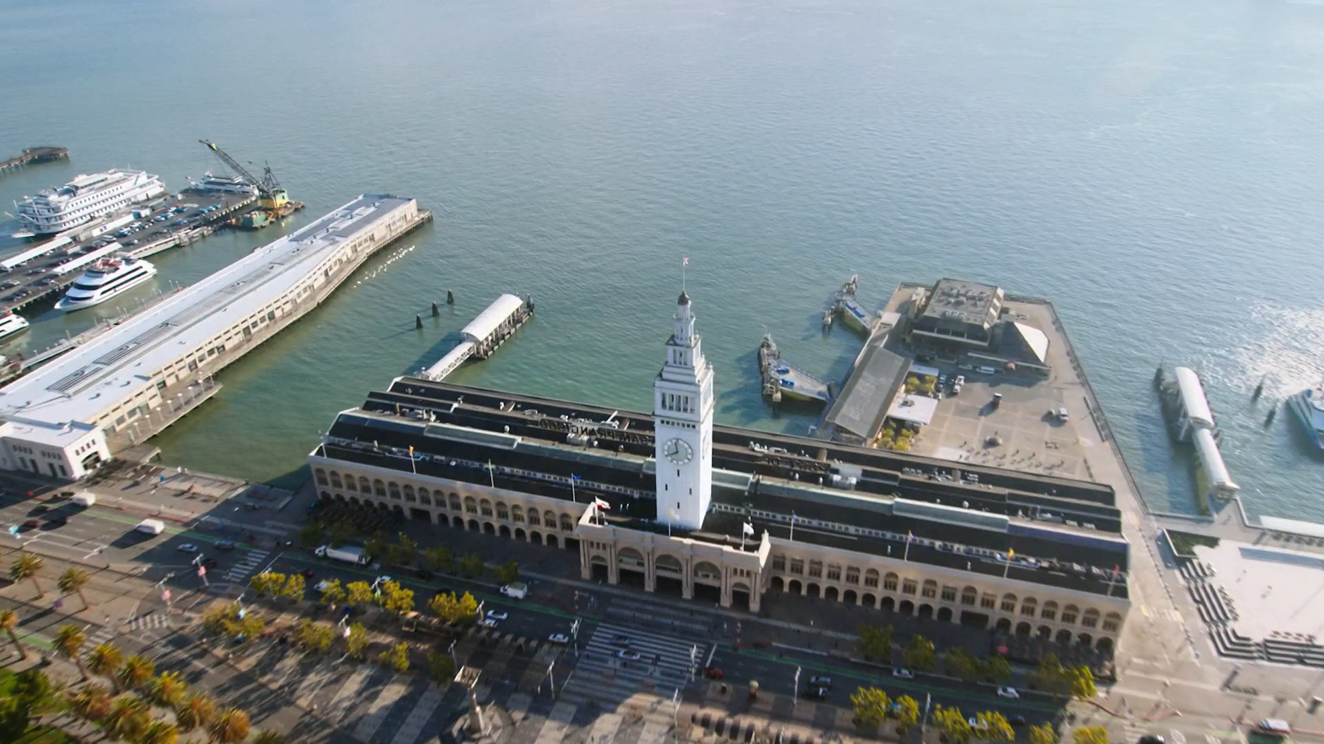 ferry building aerial view