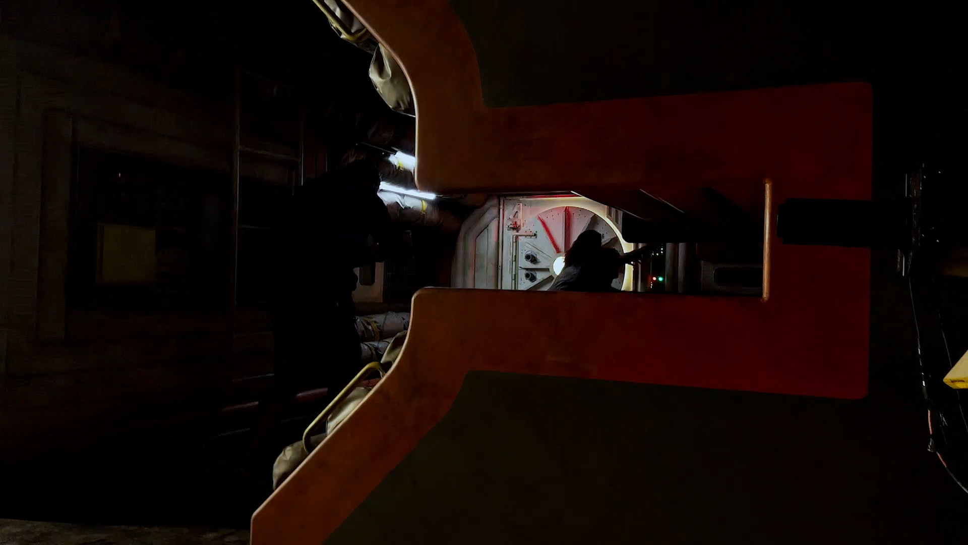 film set with silhouettes