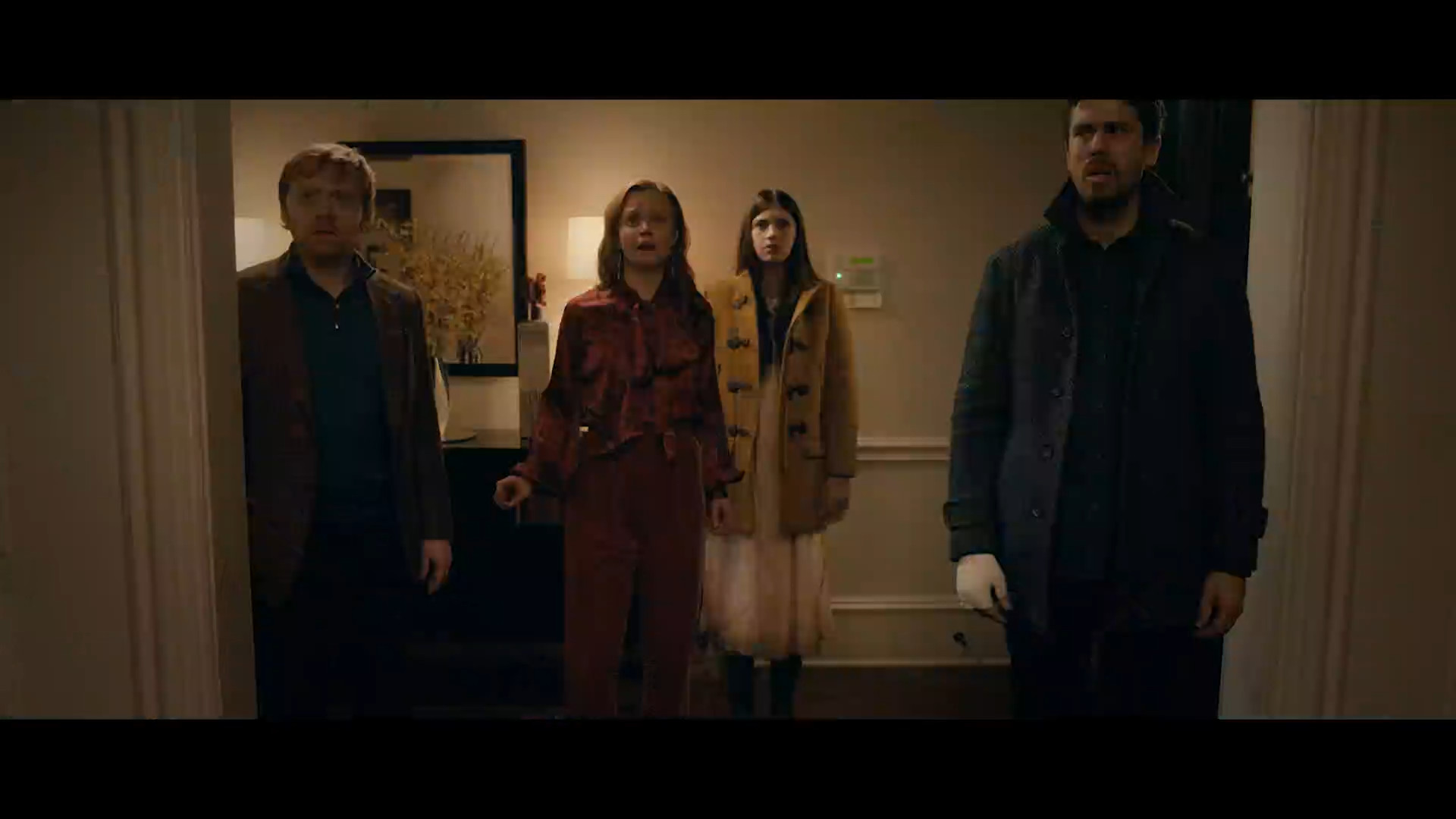 group in dimly lit room