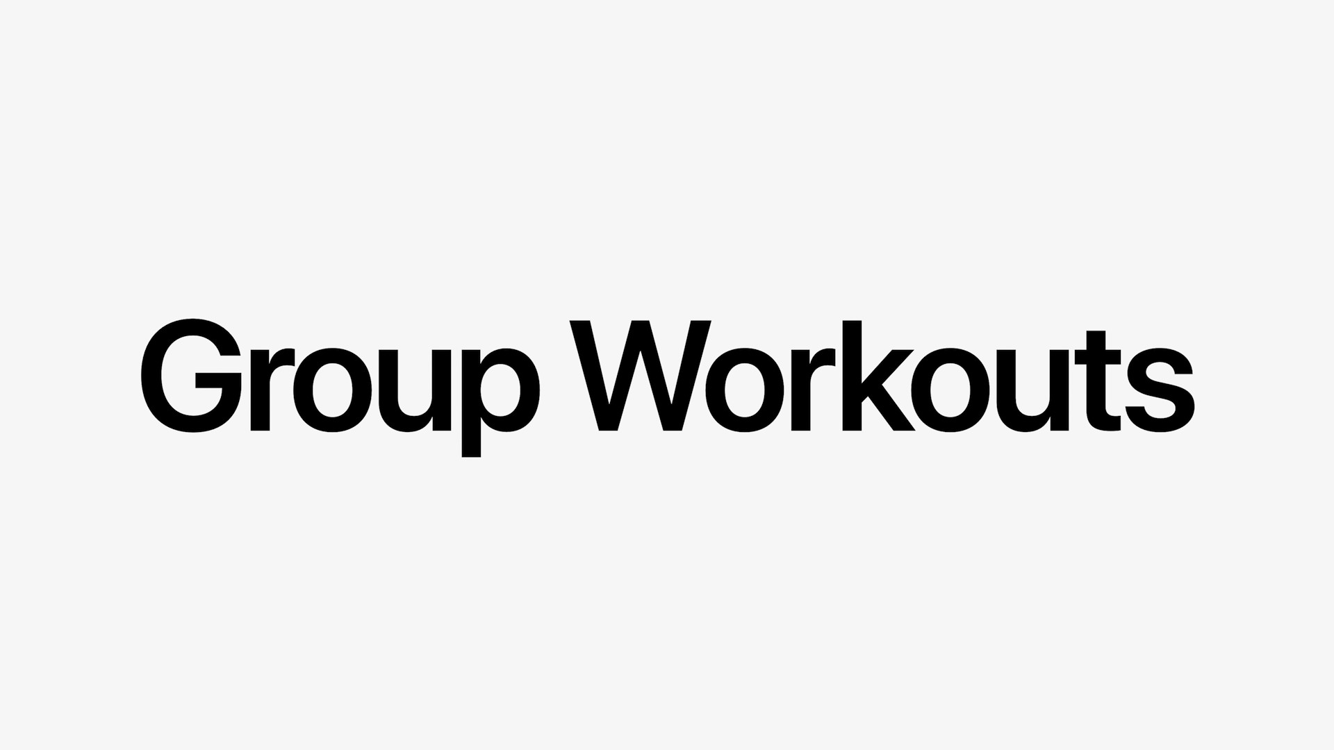 group workouts text