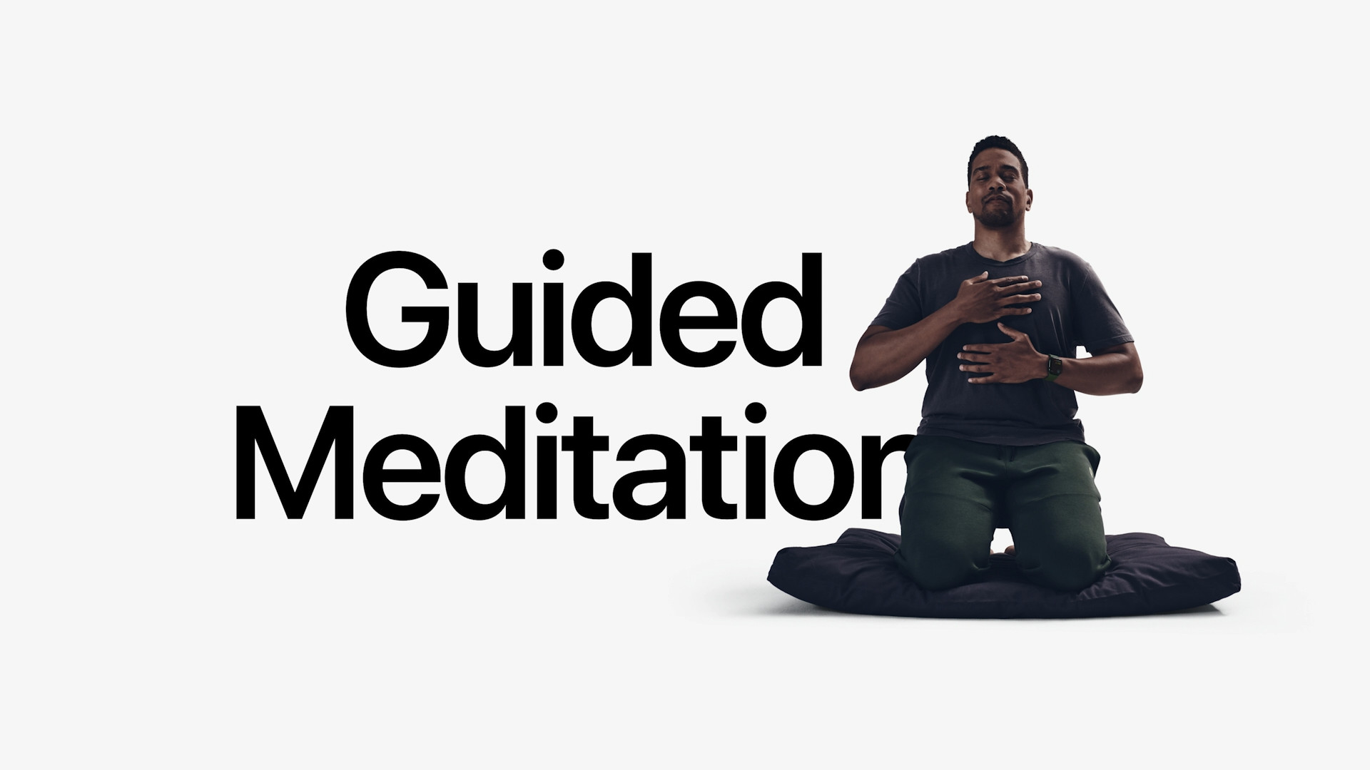 guided meditation pose