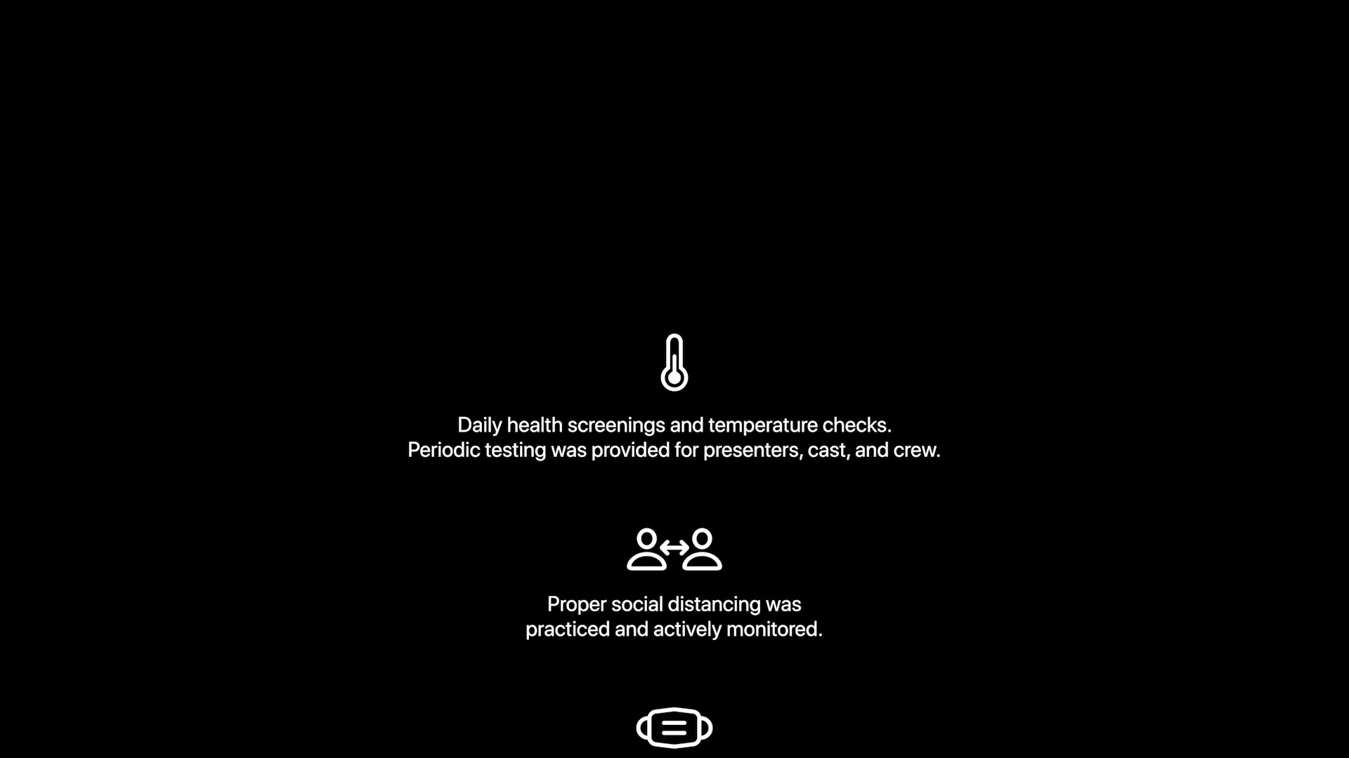 health screenings and social distancing