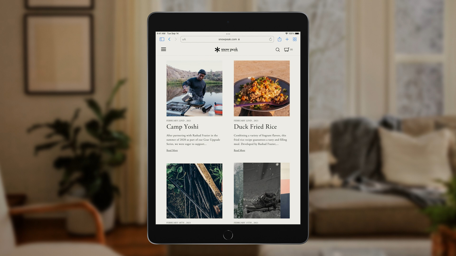 ipad browsing recipes dim