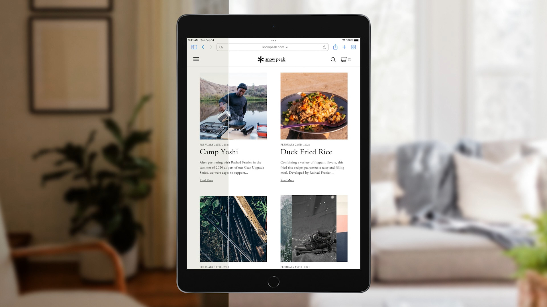 ipad browsing recipes