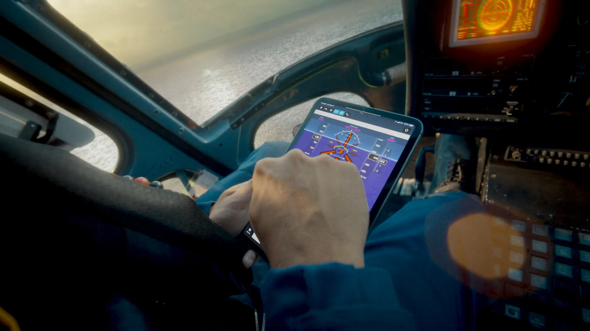 ipad in helicopter cockpit