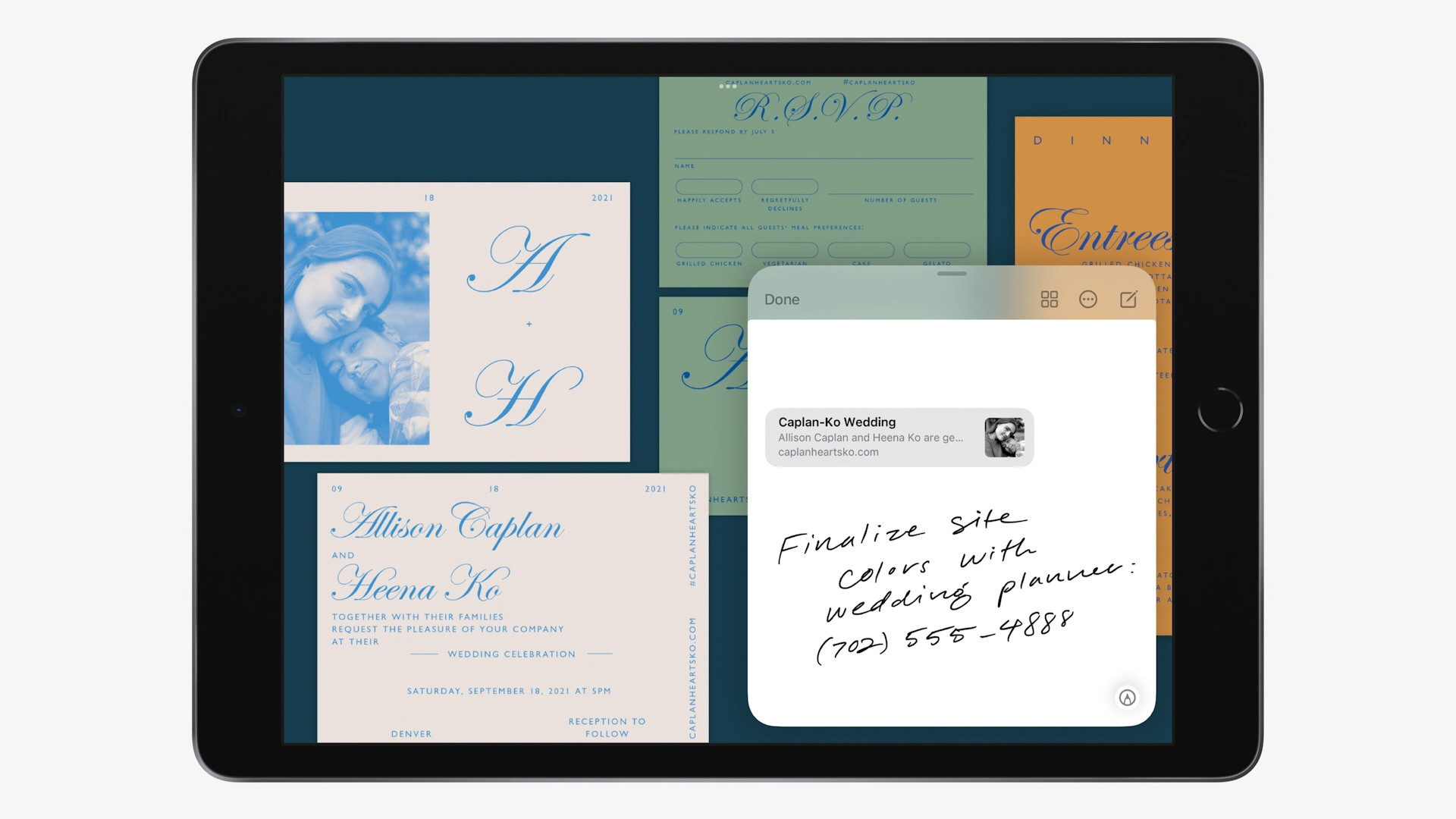 ipad invitation note