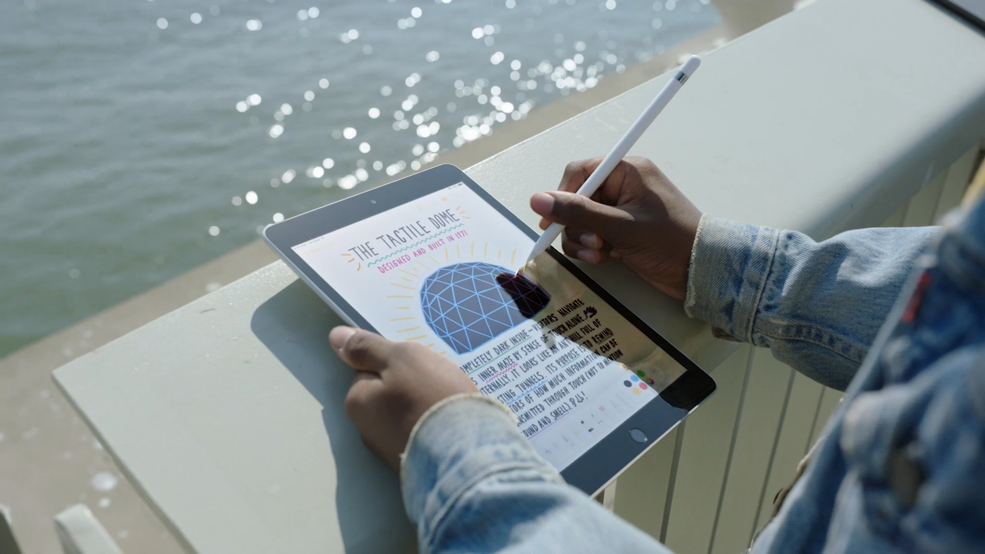 ipad note taking outdoor