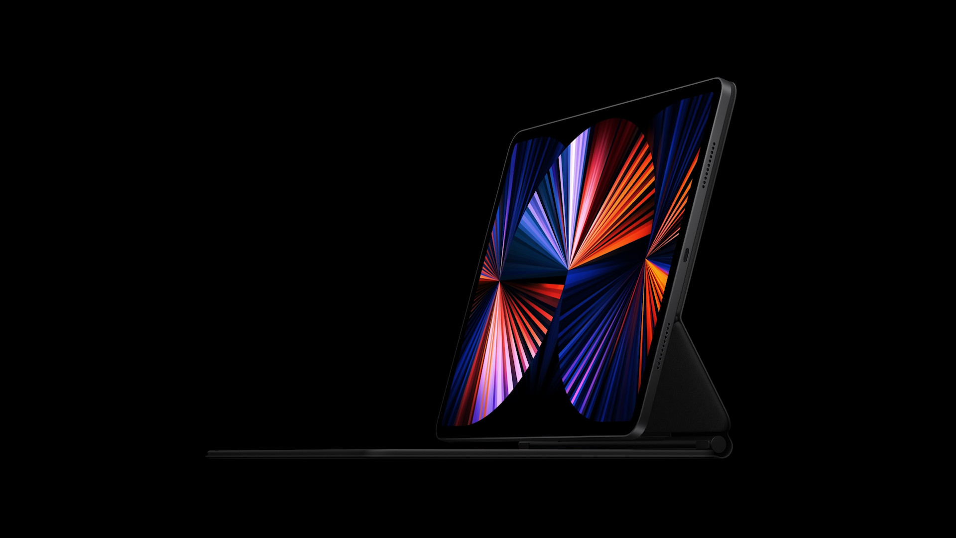 ipad pro with keyboard angle view