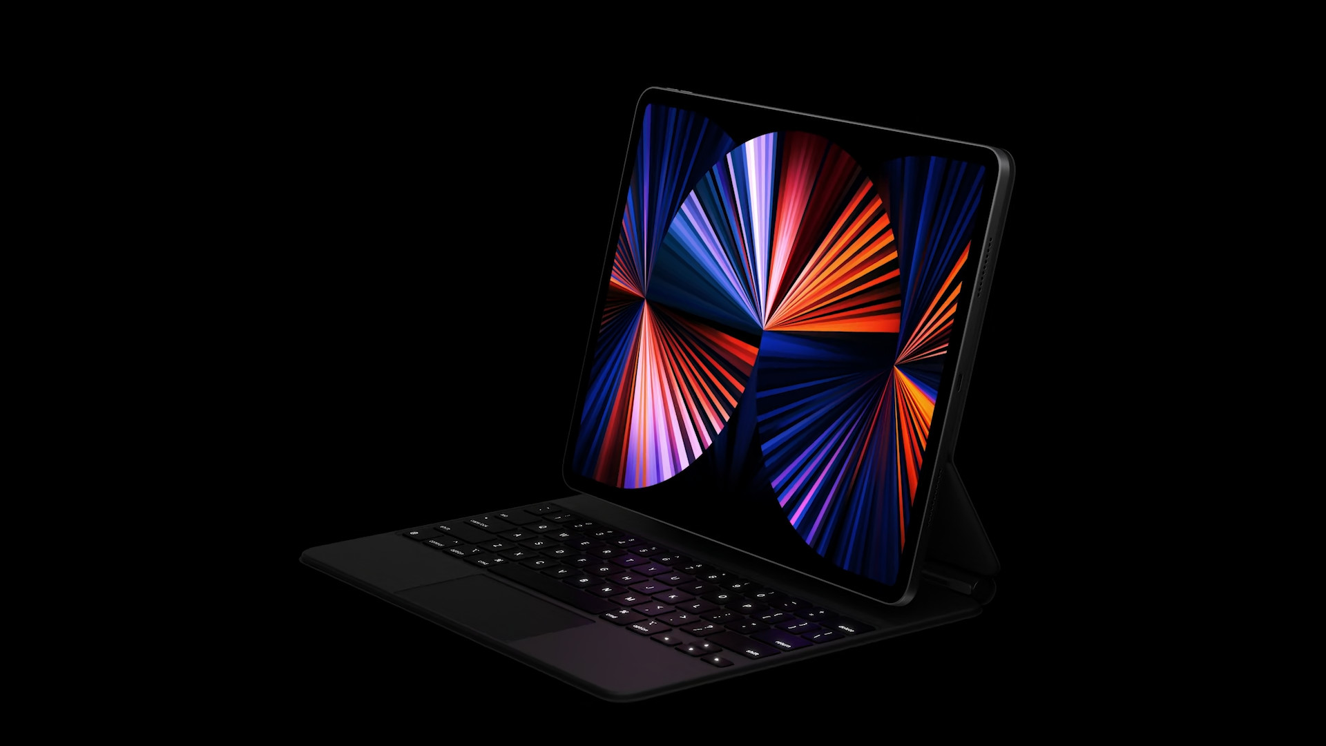 ipad pro with keyboard side view