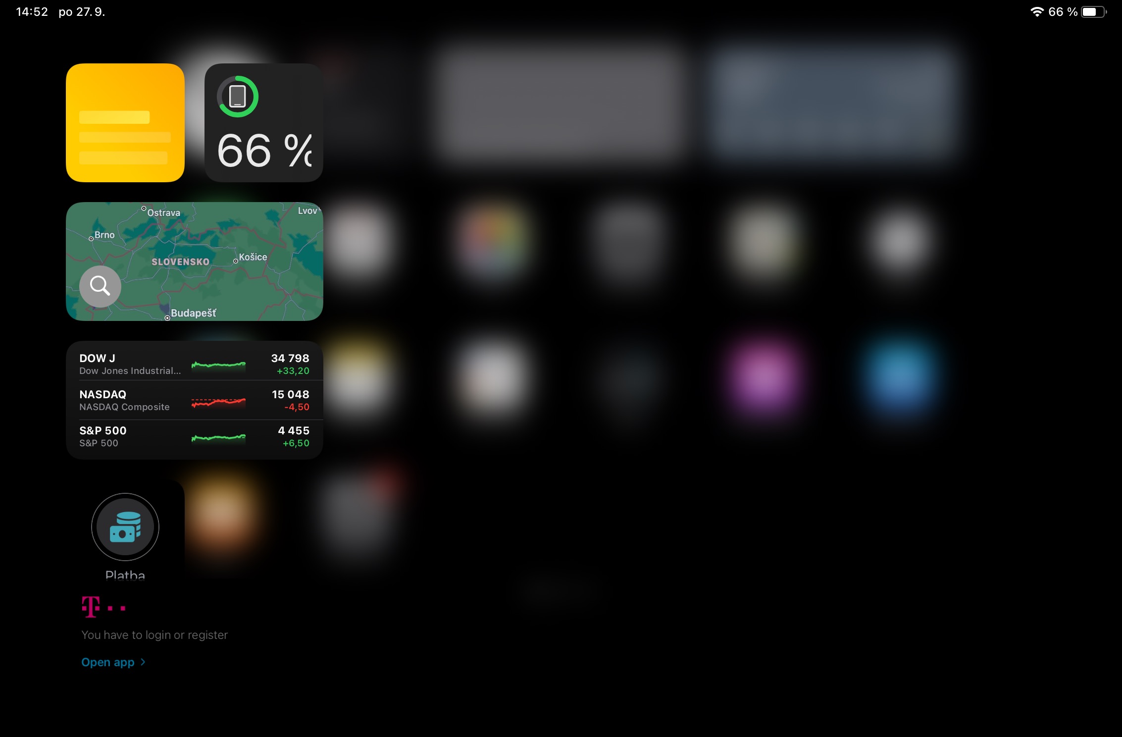 ipad widgets screen