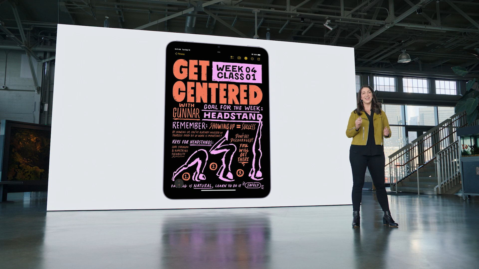 ipad yoga class presentation