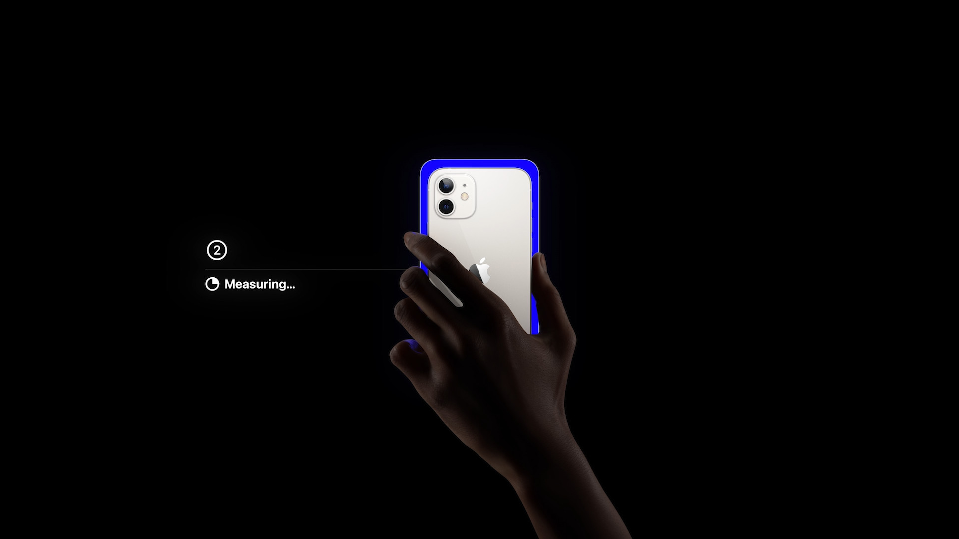 iphone measuring blue