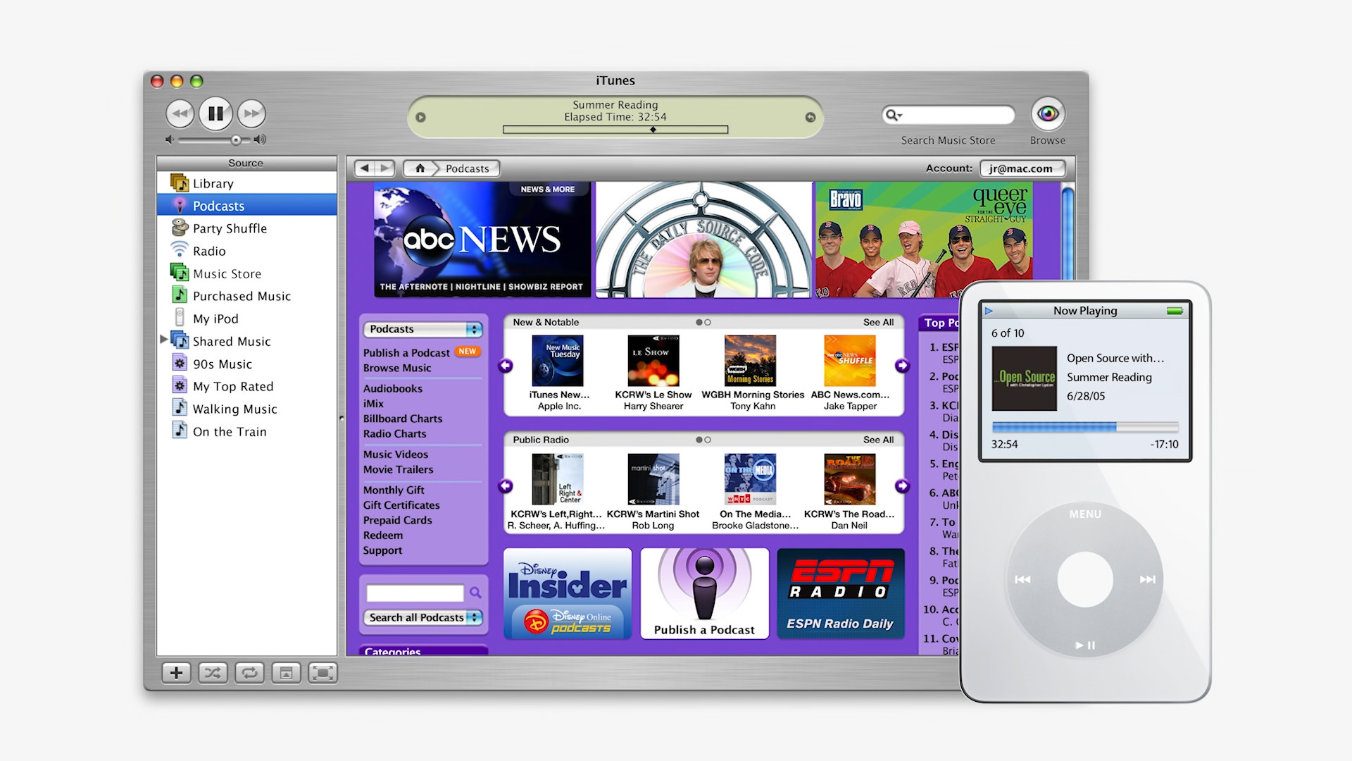 itunes podcast interface