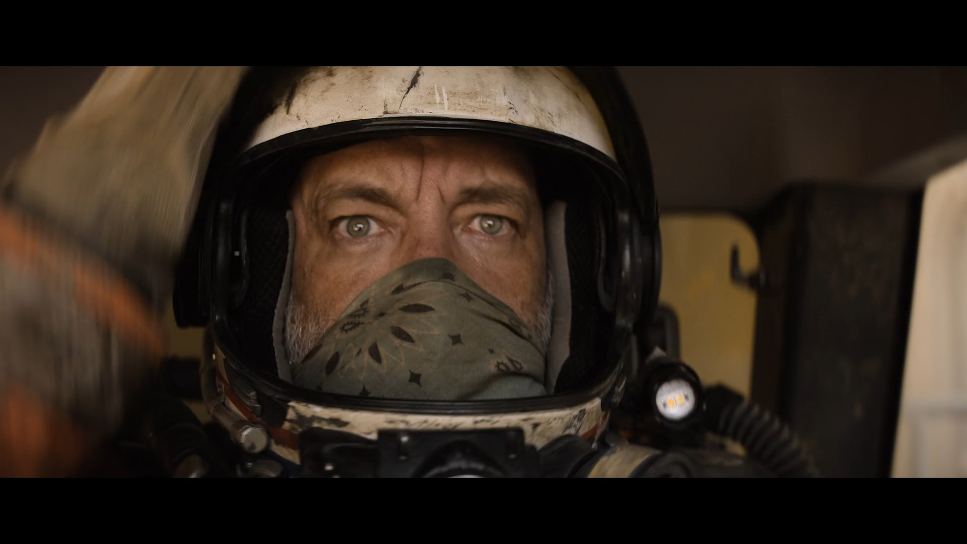 man in helmet closeup