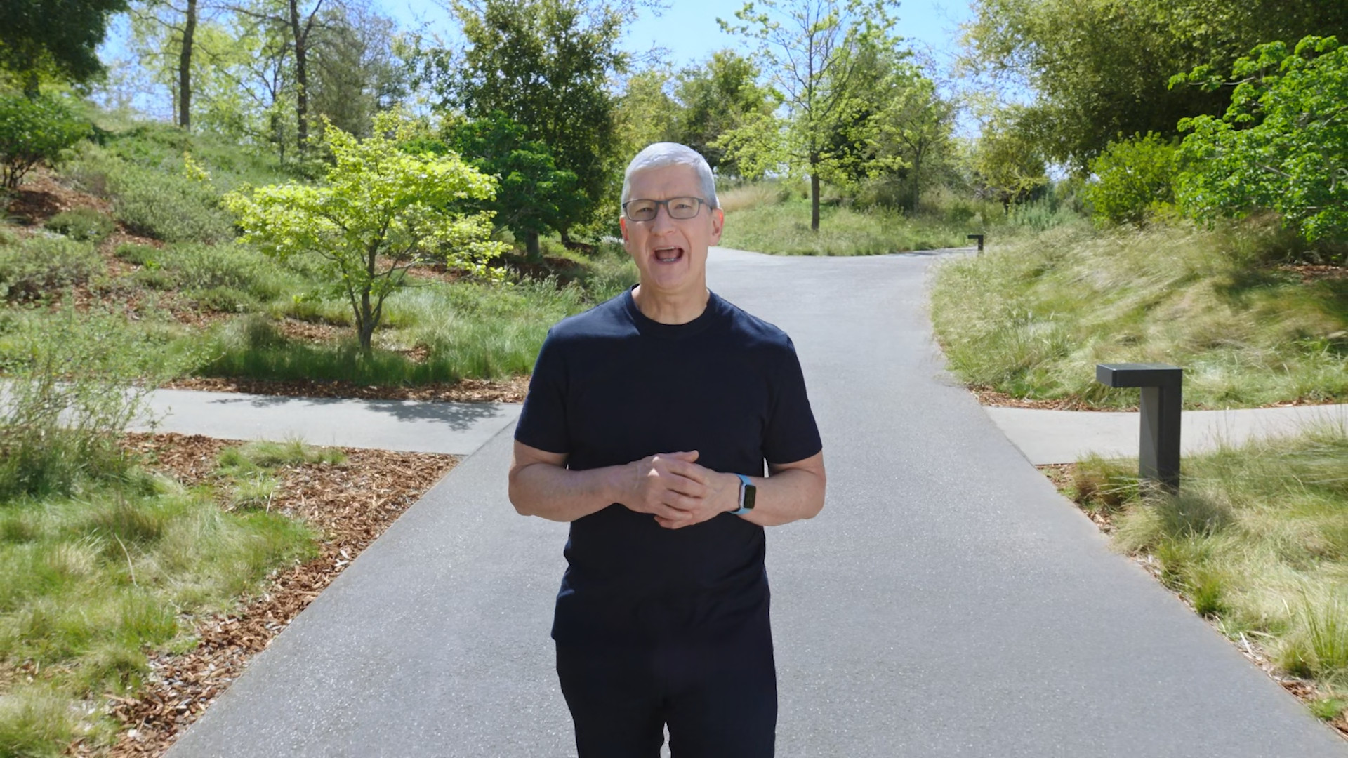 man speaking on path