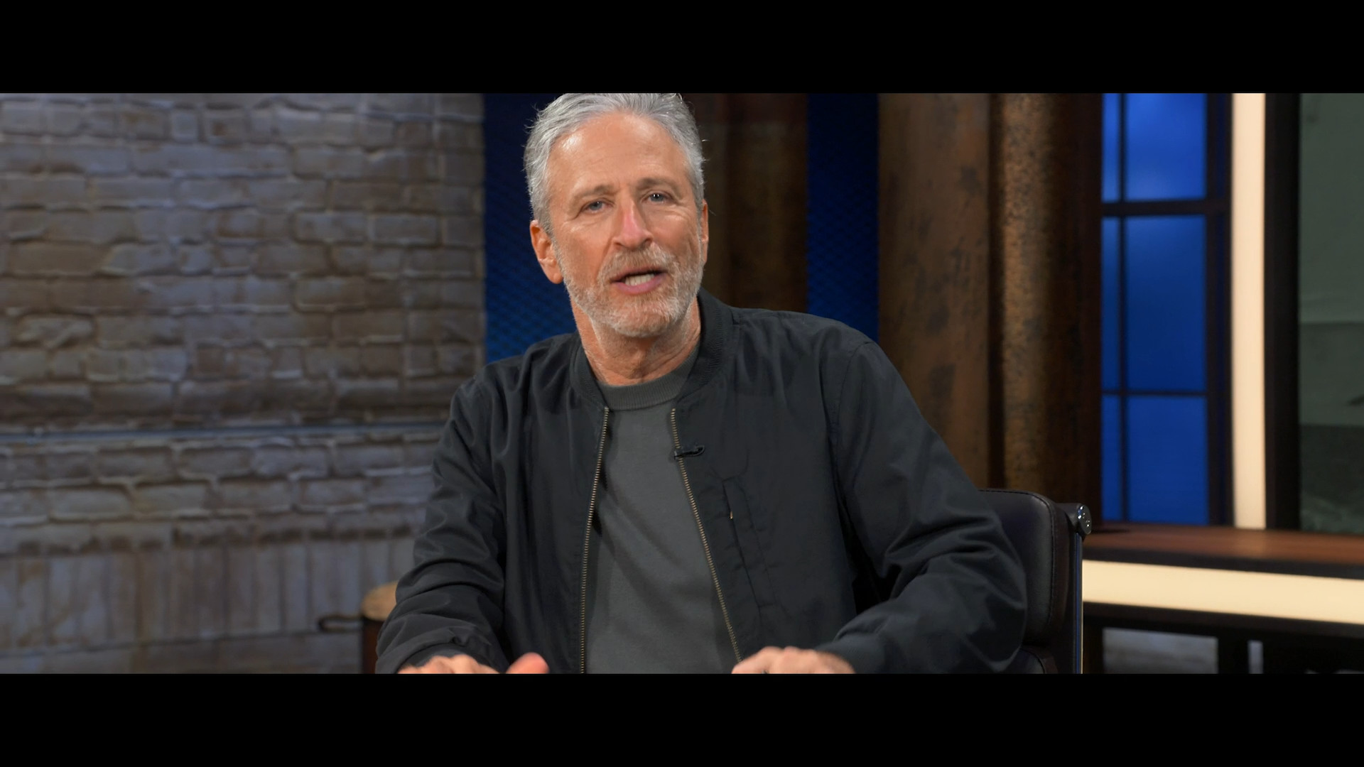 man talking in studio