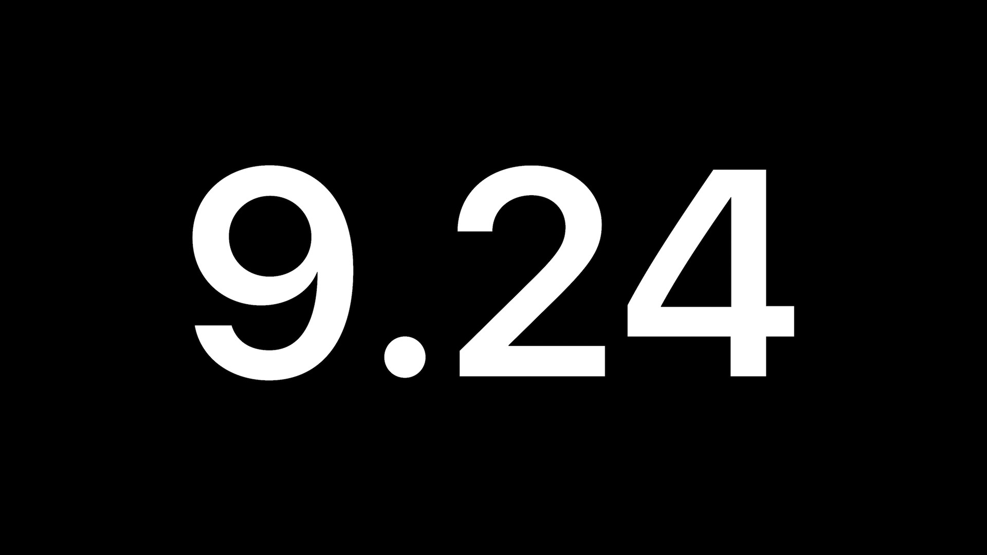 numbers 9 24 on black