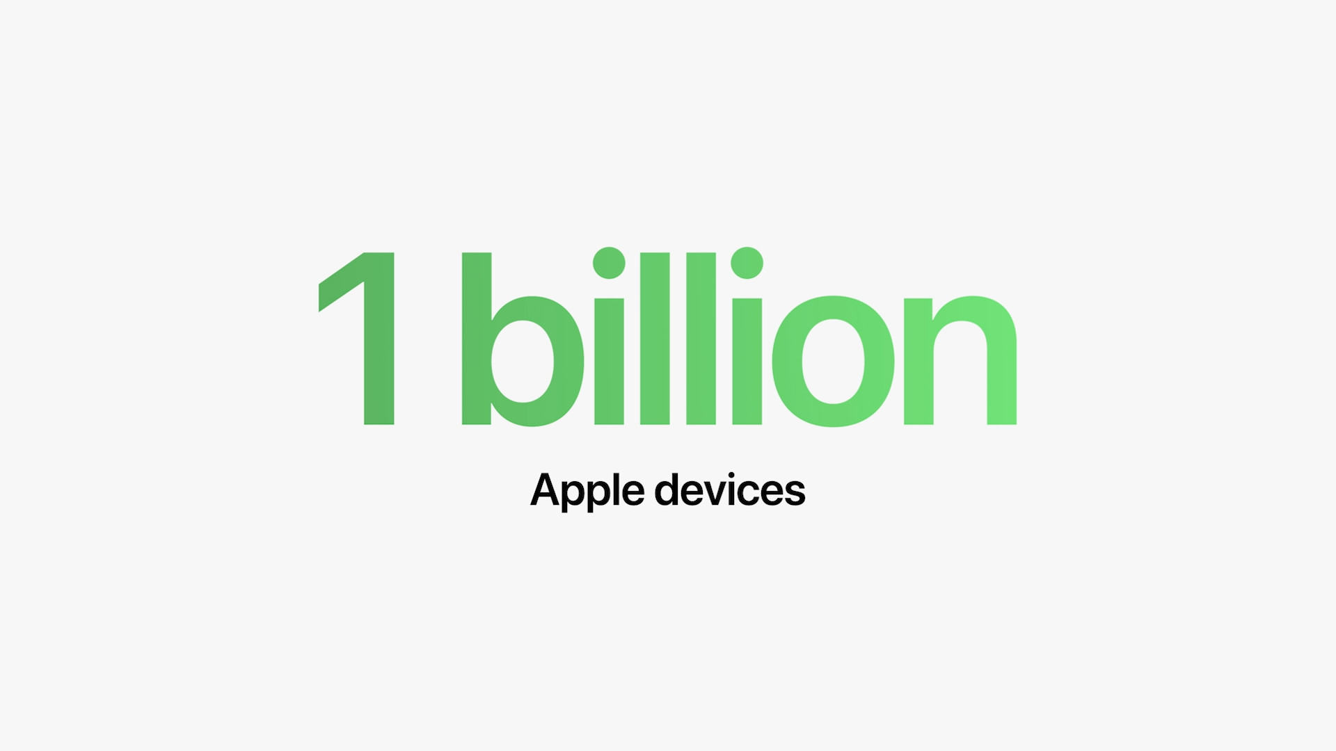 one billion apple devices