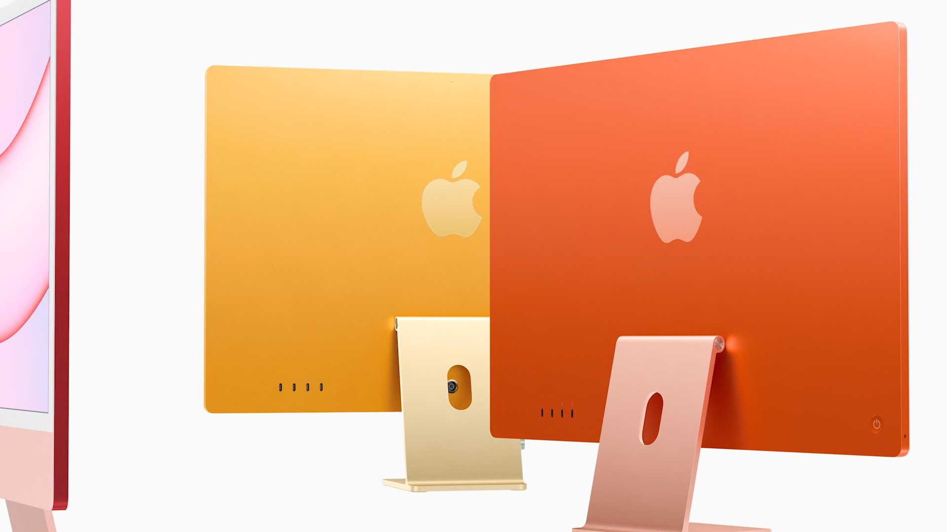 orange yellow apple monitors