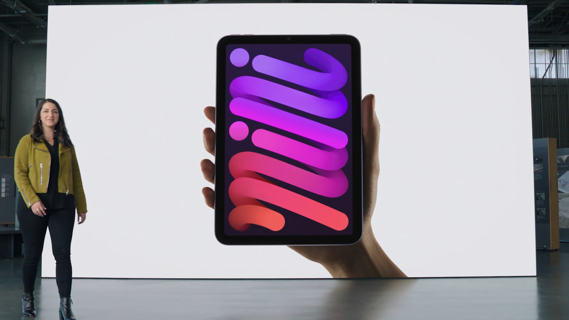 person presenting tablet