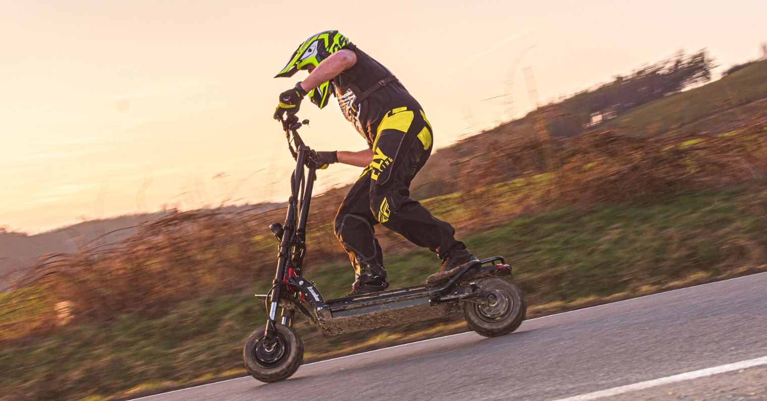 person riding electric scooter