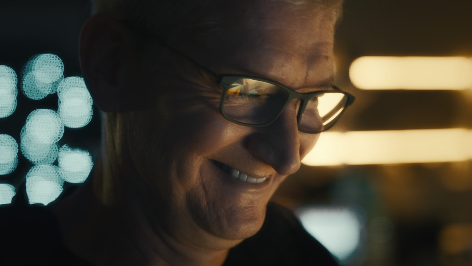 person smiling glasses