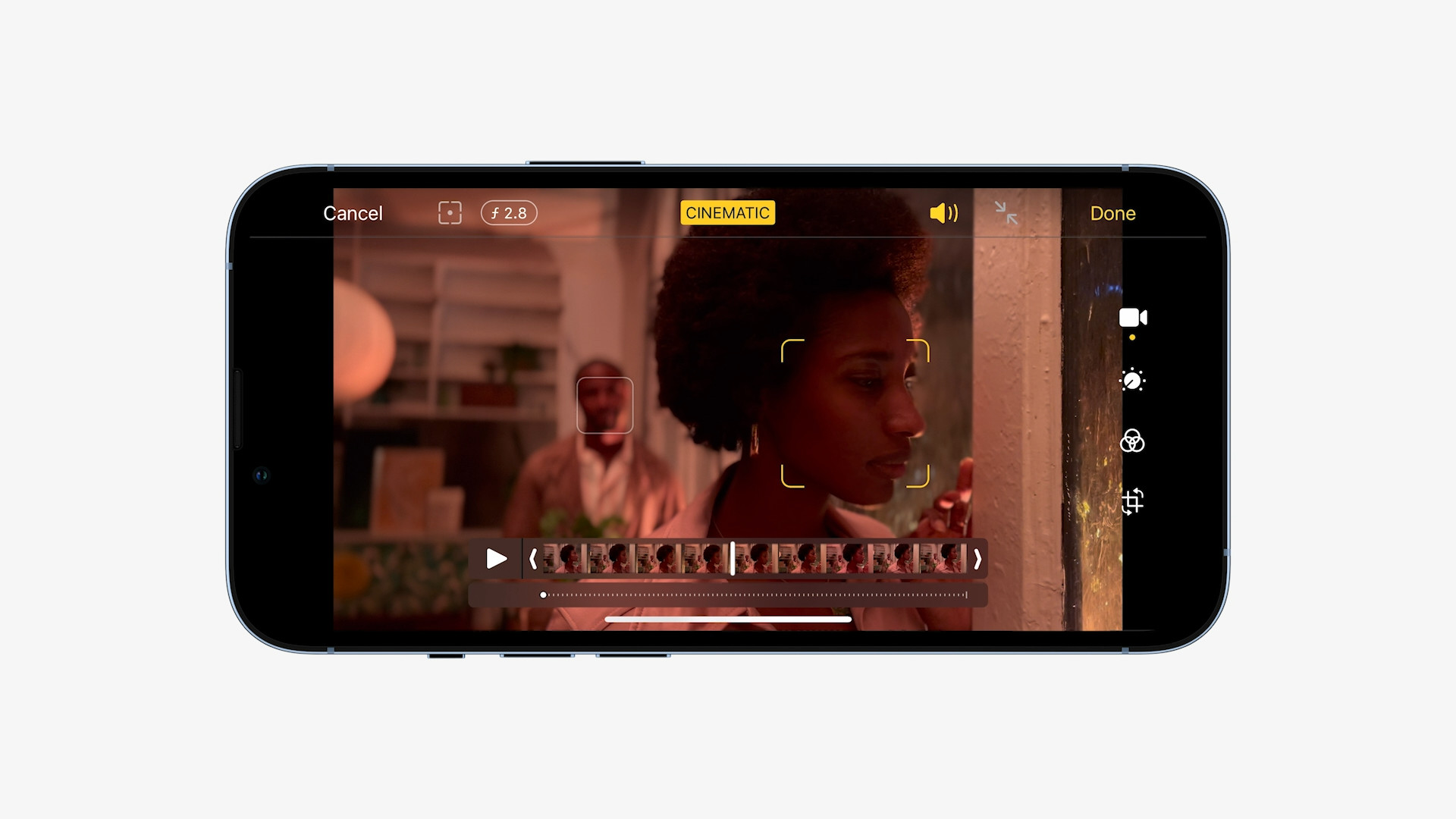 phone screen cinematic scene
