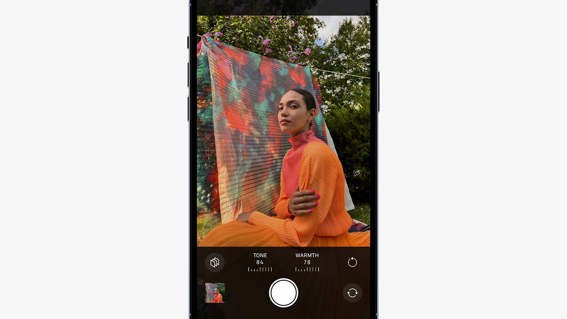 portrait photo with tone adjustment