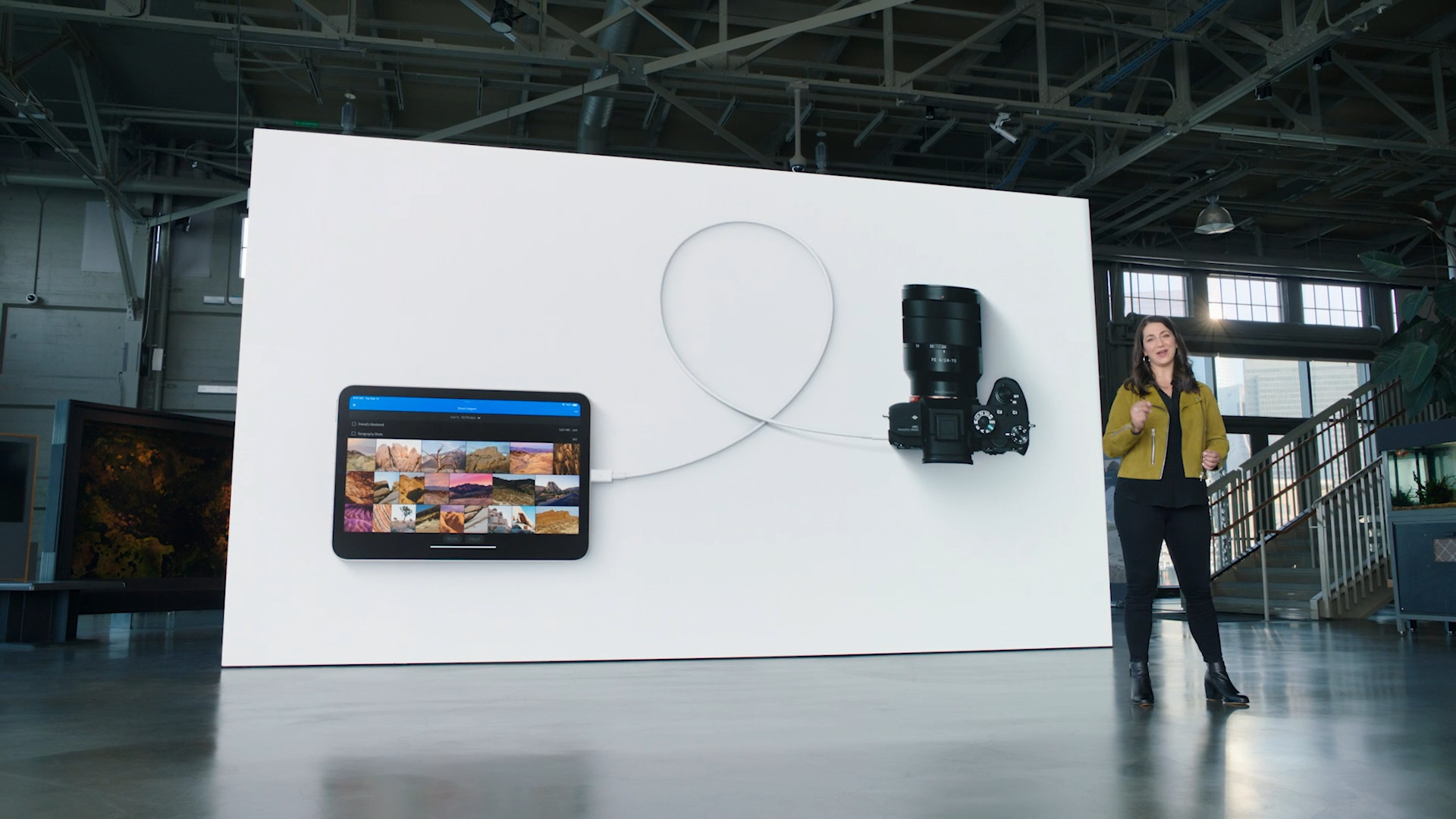 presentation tablet camera connection