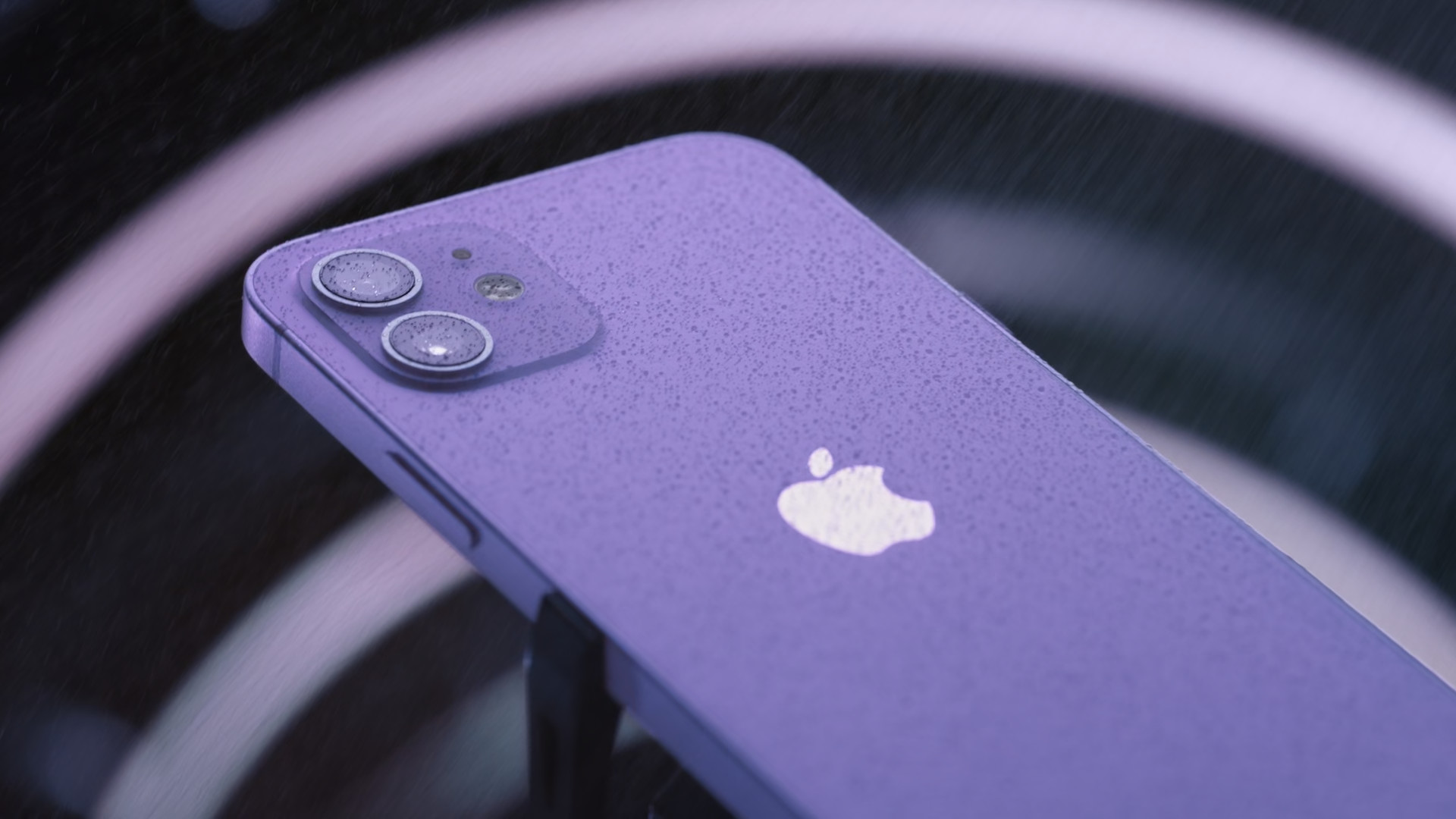 purple iphone back view