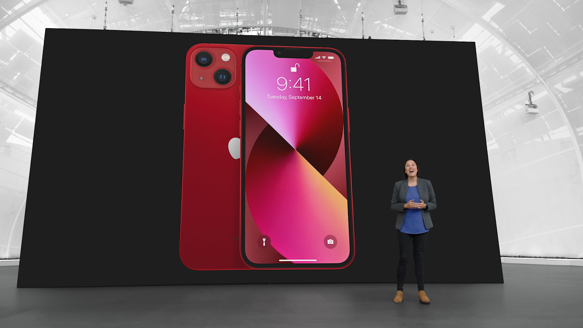 smartphone presentation red