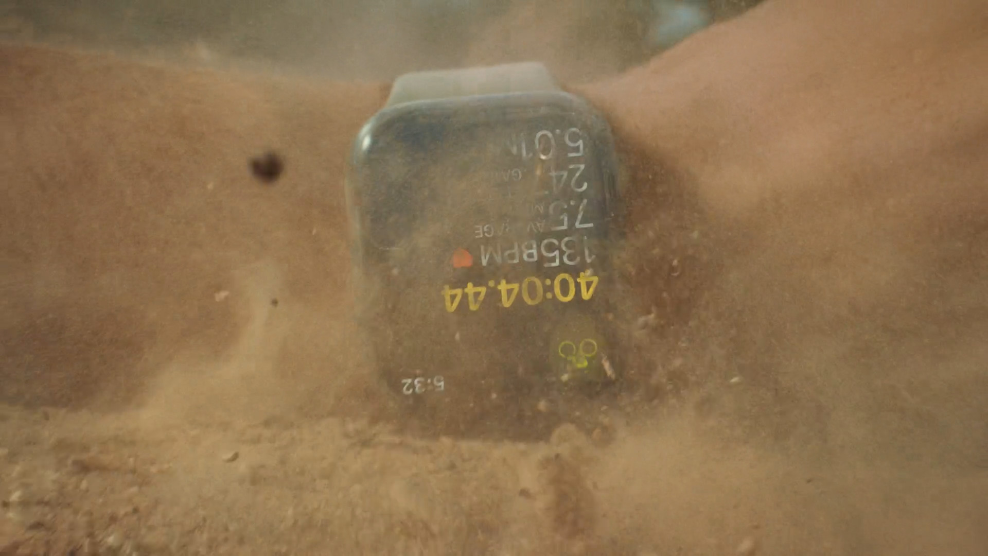 smartwatch in dust