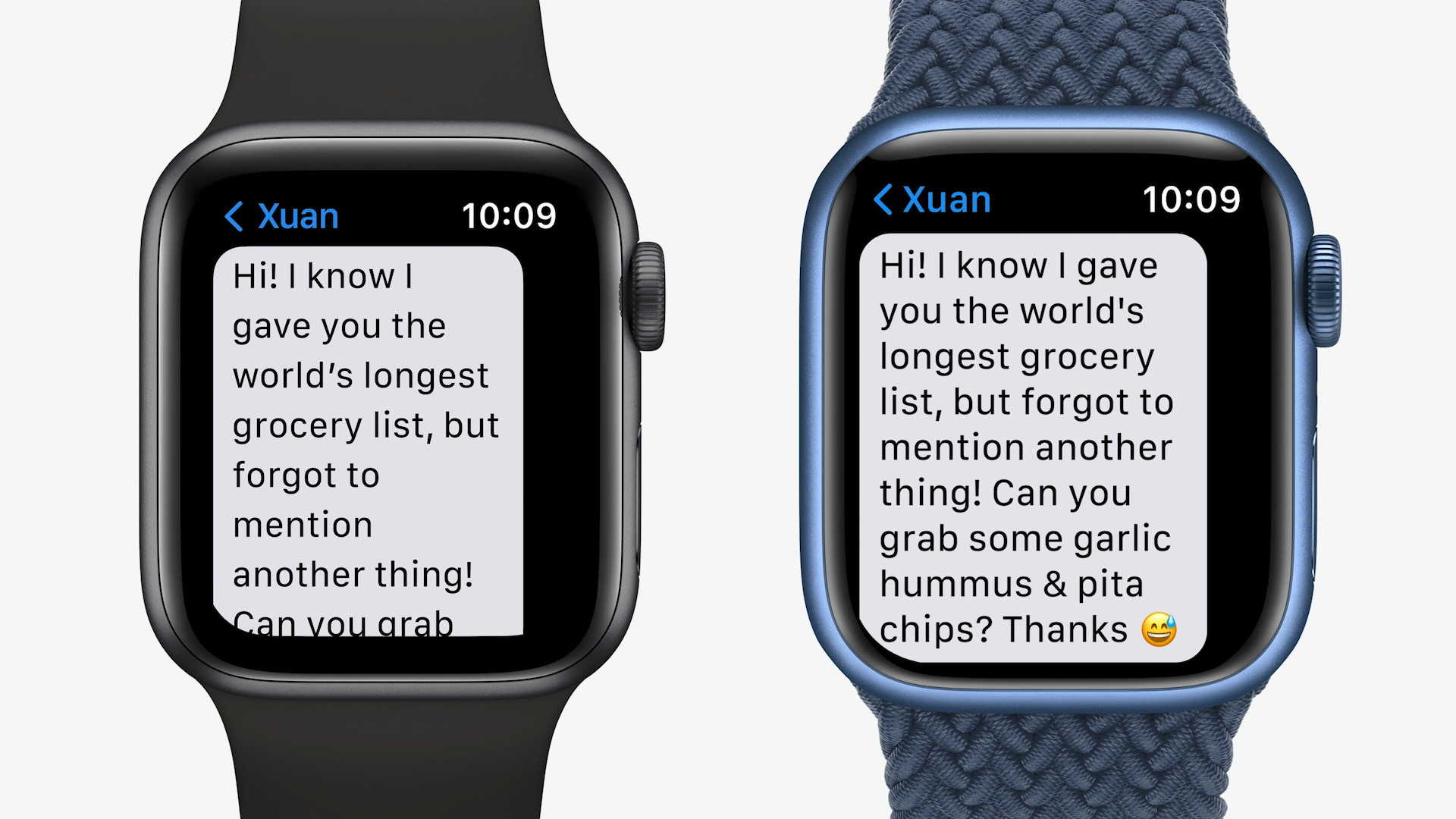 smartwatch text message