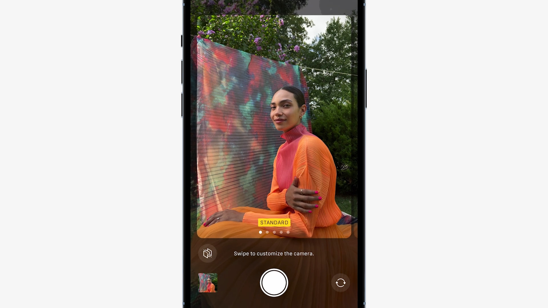 standard photo mode on smartphone