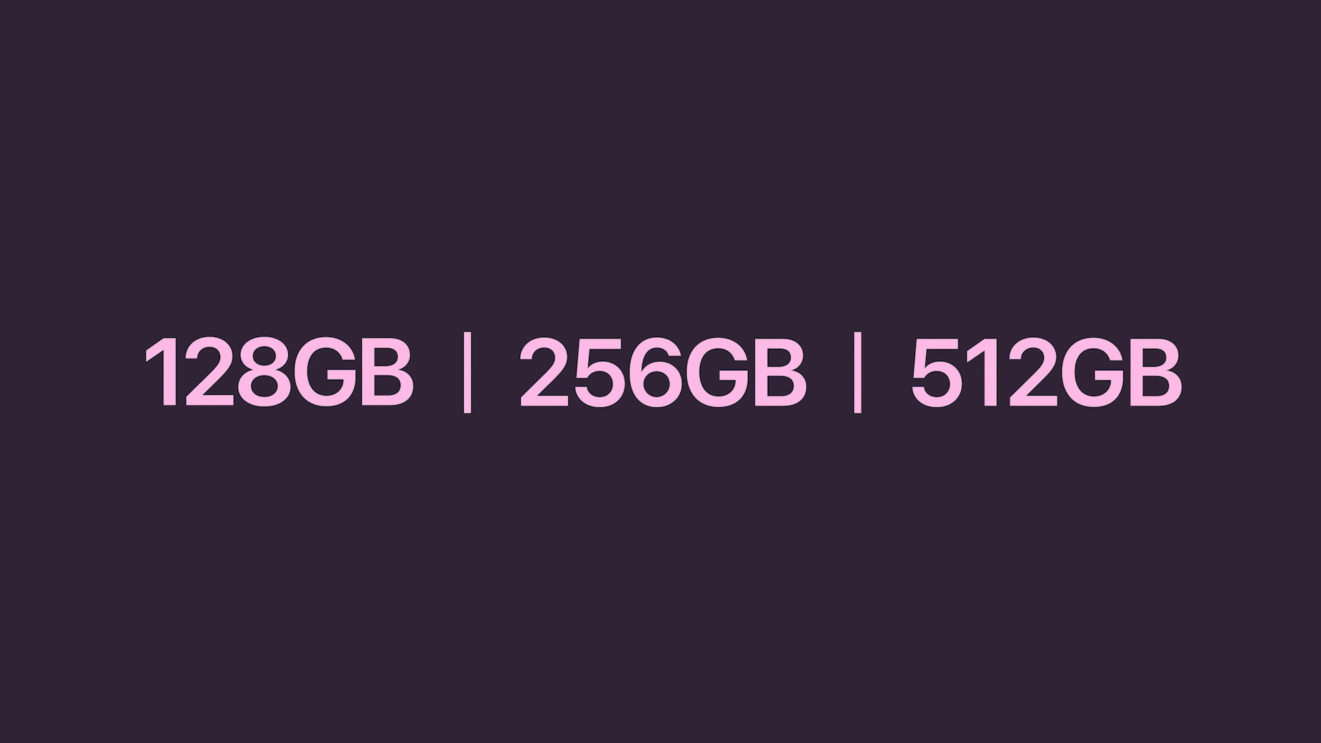 storage options 128gb 256gb 512gb