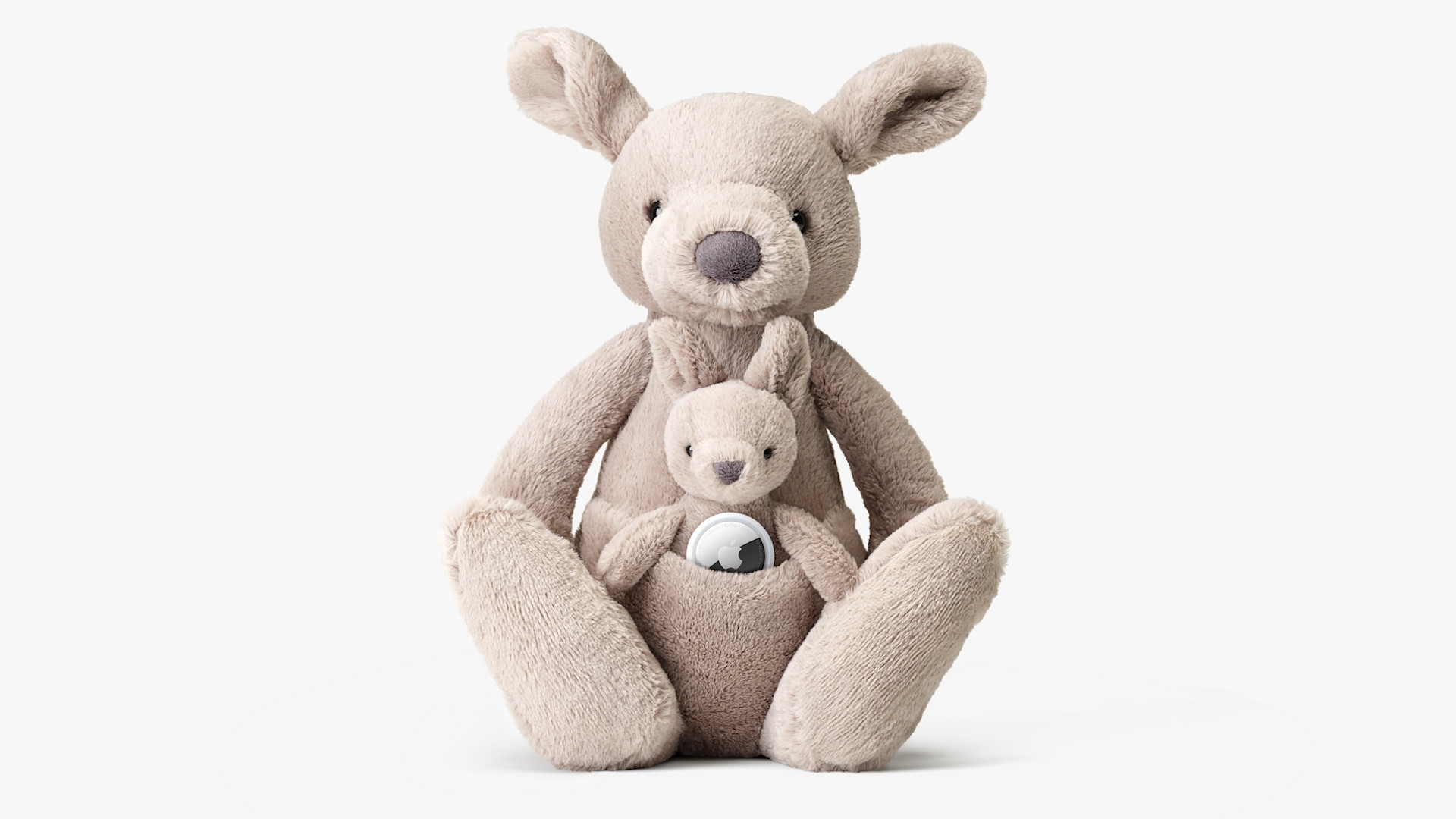 stuffed kangaroo with tracker