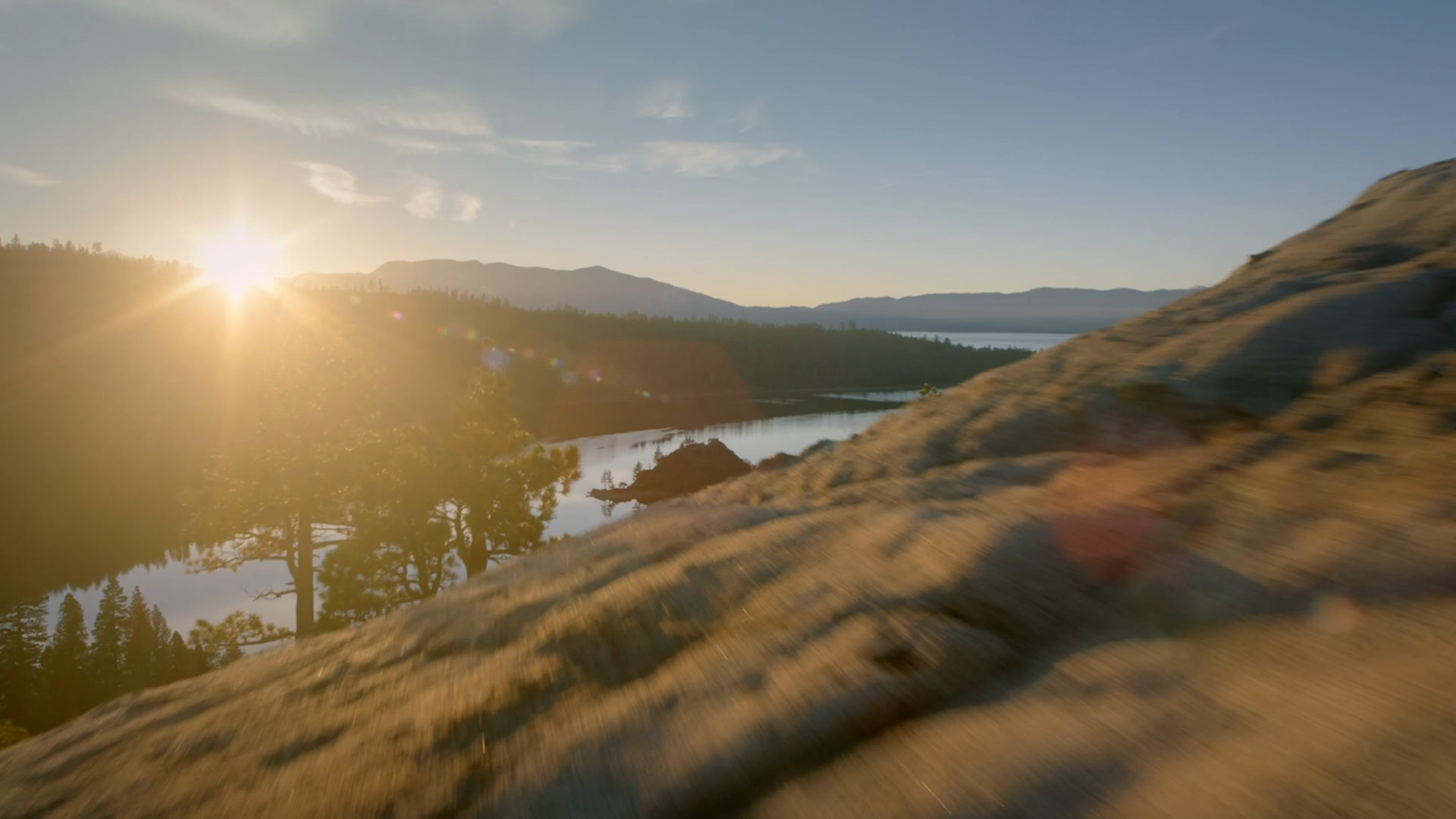 sunrise mountain lake