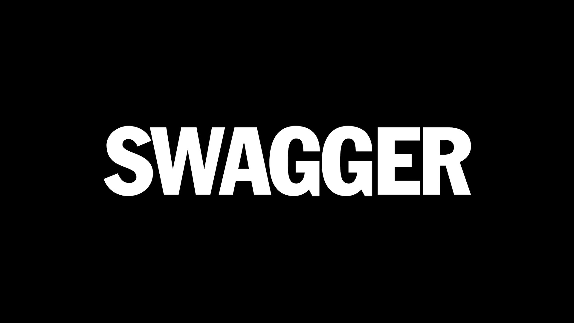 swagger text on black